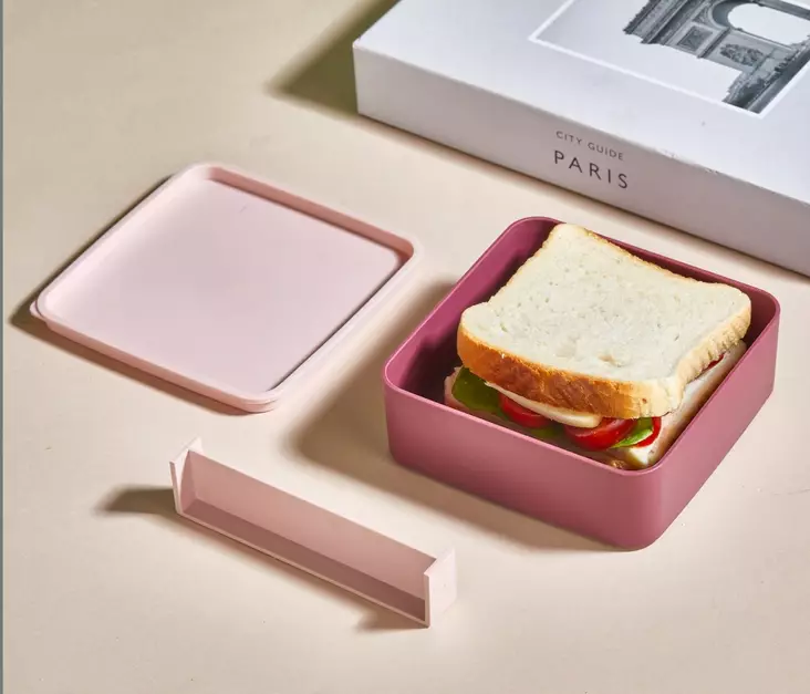 Matlåda Hermia Rosa Plast 14x14 cm - Matlådor och matförvaringsbehållare - 8684282896463 - 1