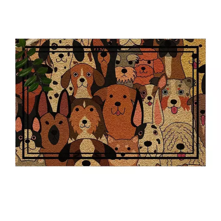 Dörrmatta Conceptum Hypnose Cane Car?no Flerfärgad PVC 40x60 cm - Dörrmattor och skrapmattor - 8682870508453 - 1