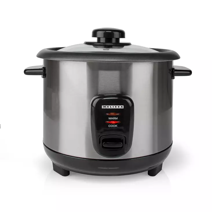 Riskokare | 1,0 l | 400 W | Non stick-beläggning | Avtagbar skål | Ångkorg | Varmhållningsfunktion | Automatisk avstängning - Riskokare - 8711902089933 - 1