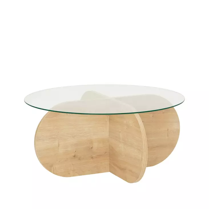 Soffbord Hanah Home Bubble Safir Ek Härdat Glas Spånskiva 75x35x75 cm - Soffbord - 8683742112143 - 1