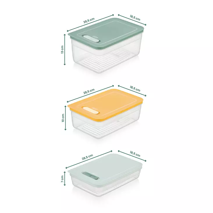 Förvaringslådeset (9 delar), flerfärgad, 18,5 x 28,5 x 7 cm, tålig, BPA-fri - Plastlådor och förvaringslådor - 8684282978213 - 1