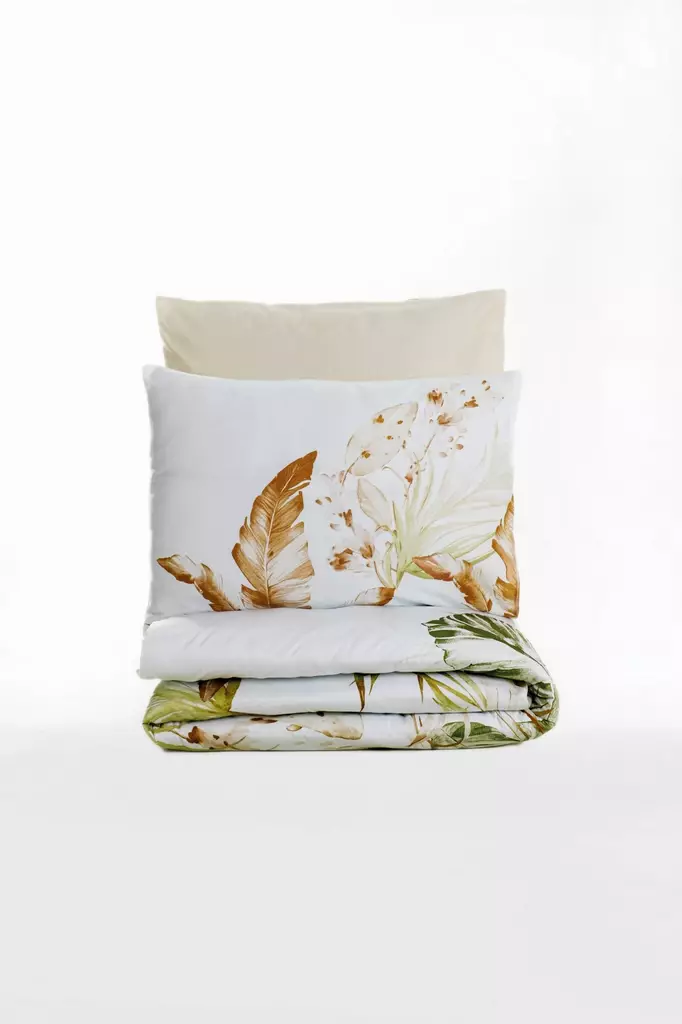 Påslakanset Dubbel L'essentiel Luster Beige Bomull Satin 200x220 cm 240x260 cm 50x70 cm - Lakan och örngott - 8683742575153 - 1