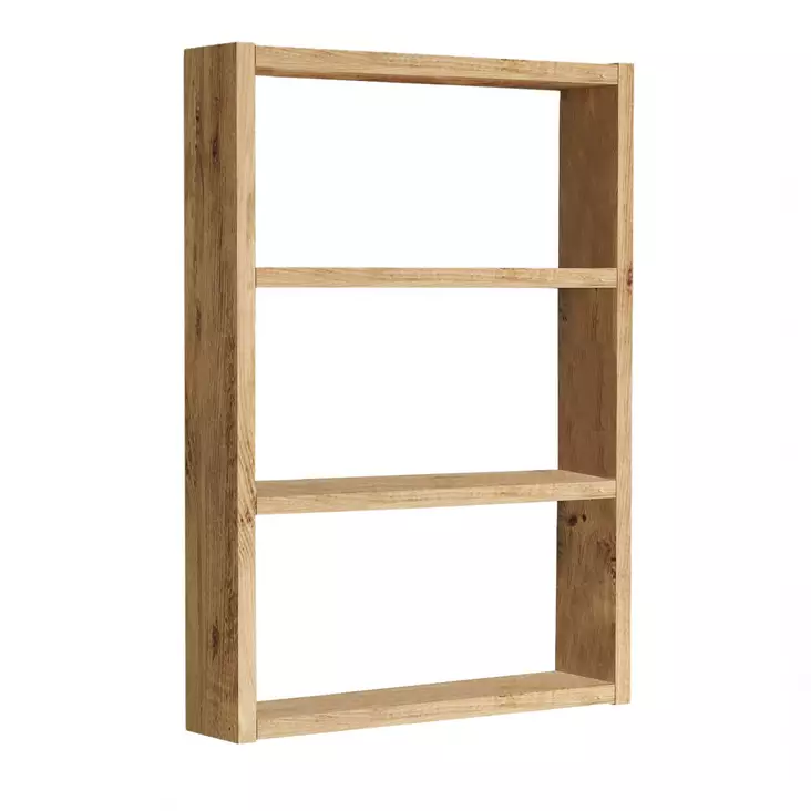 Vägghylla, atlantisk furu, 43,2 cm x 60 cm x 9 cm, tålig, modern, rymlig - Hylla och klädhängare - 8683342889513 - 1