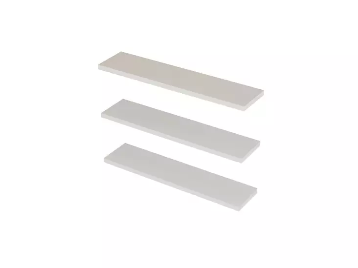 Vägghylla, vit, 60 cm bred, minimalistisk, platsbesparande - Hylla och klädhängare - 8681875809473 - 1