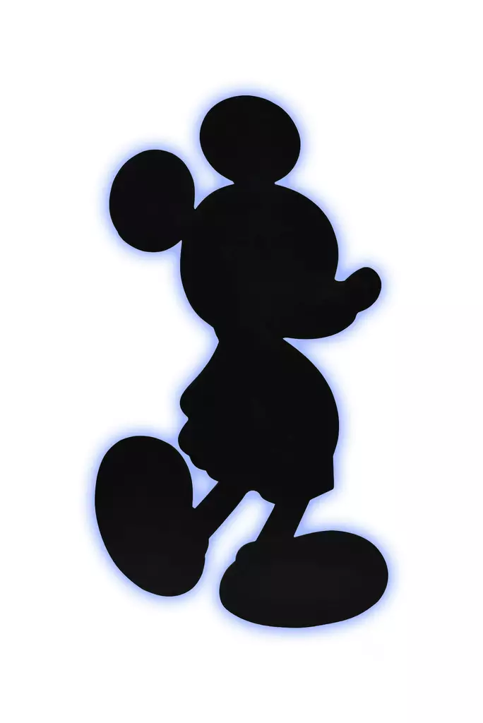 Dekorativ Led Väggdekor Wallity Mickey Mouse Blå MDF 32x50 cm - Ljussmycken och ljusfigurer - 8682870904613 - 1