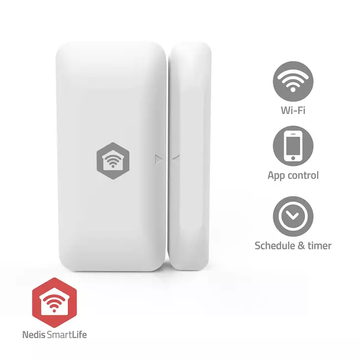 SmartLife Dörrfönstersensor | Zigbee 3.0 | Batteridriven | Android / IOS | Vit - Larm och sensorer - 5412810469543 - 1