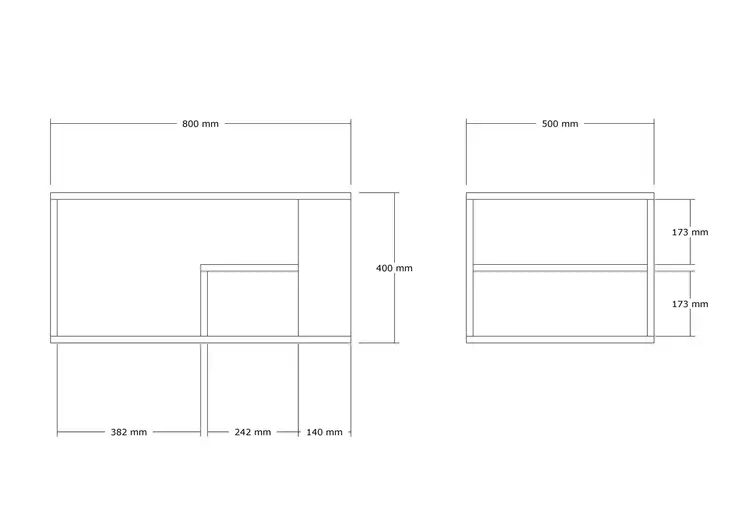 Soffbord, travertin, 80 cm bred, hållbar, stilren - Bord - 8684283030873 - 1