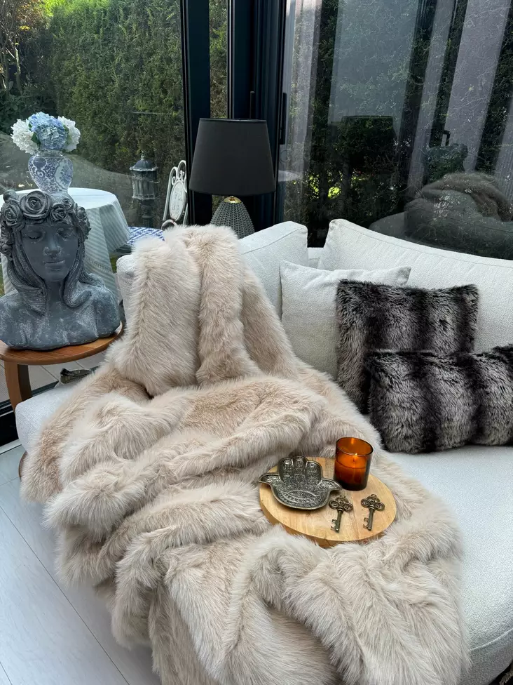 Sofföverdrag Aberto Design Lolita Beige Polyester 200x70 cm - Överkast och plädar - 8684283850273 - 1