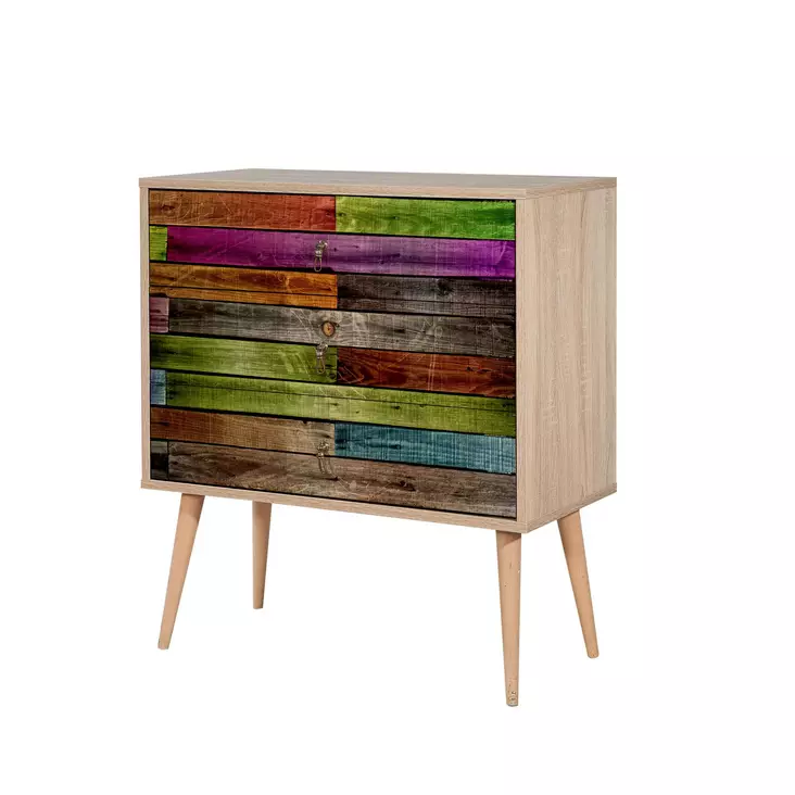 Byrå Hanah Home Trio 726 Sonoma Ek Spånskiva 80x90x40 cm - Byråer och skåp - 8681875340983 - 1