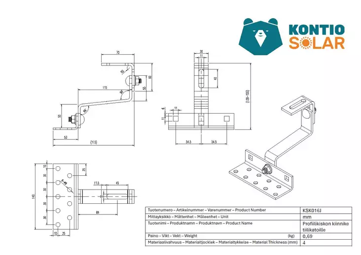 - Panelställ och fästen - 6438431048553 - 1