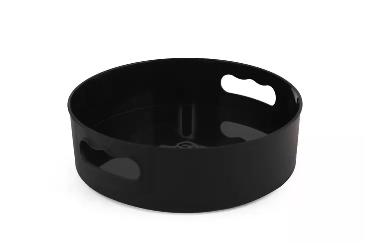 Bricka, svart, 22 x 22 x 7 cm, hållbar, rymlig, stilren - Serveringsfat - 8683342476843 - 1