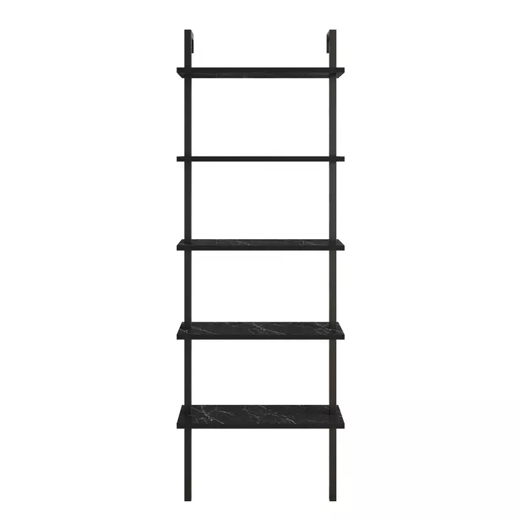 Bokhylla Hanah Home Piante Svart Spånskiva 60x174x22 cm - Bokhyllor - 8681875920963 - 1