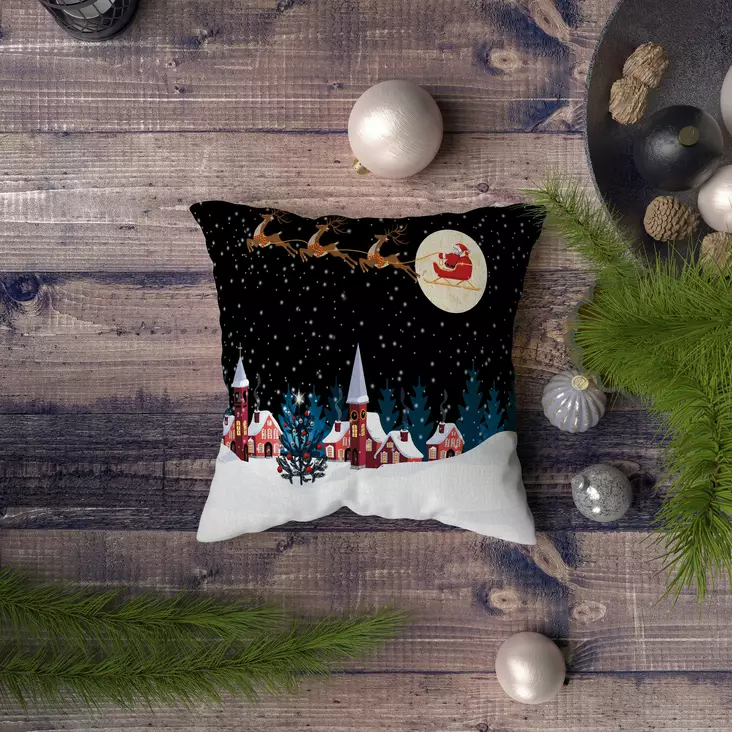 Prydnadskudde Aberto Design NYXMAS116 Flerfärgad Bomull Polyester 43x43 cm - Kuddar och täcken - 8683743250363 - 1