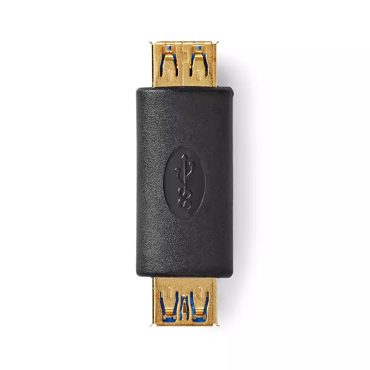 USB-A Adapter | USB 3.2 Gen 1 | USB-A Hona | USB-A Hona | 5 Gbps | Rund | Guldplaterad | Antracit | Låda - Dator och nätverk - 5412810336043 - 1