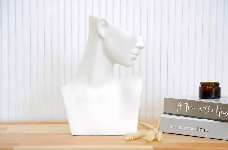 Dekorativt Objekt Aberto Design CY0173 Vit Keramik 22x12x32 cm - Dekorationer, prydnadsföremål - 8684282979623 - 1