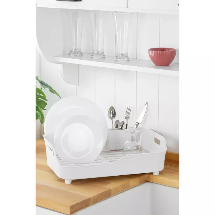 Diskställ Hermia Vit Plast 27x43 cm - Dagliga köksartiklar - 8684282978053 - 1