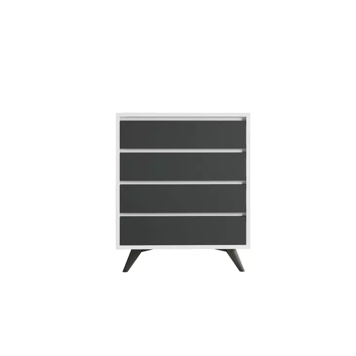 Byrå Hanah Home Suvera Vit Antracit Spånskiva 70x86x40 cm - Byråer och skåp - 8683743190263 - 1
