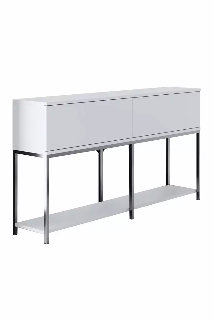 Konsolbord Hanah Home Lord Vit Silver Spånskiva 150x80x30 cm - Byråer och skåp - 8684282484103 - 1