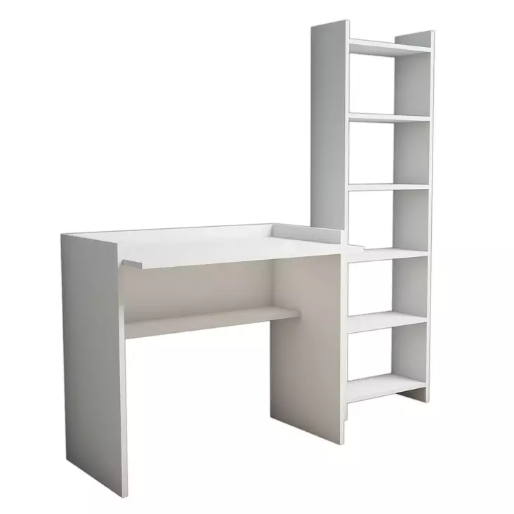 Skrivbord Hanah Home Karma Vit Spånskiva 90x80x58 cm 48,6x160x22 cm - Skrivbord - 8681875808223 - 1