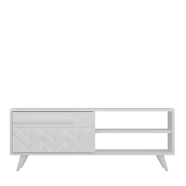 TV-bänk Hanah Home Venedik Vit Spånskiva 120x43,7x29,5 cm - TV-bänkar - 8681875445053 - 1