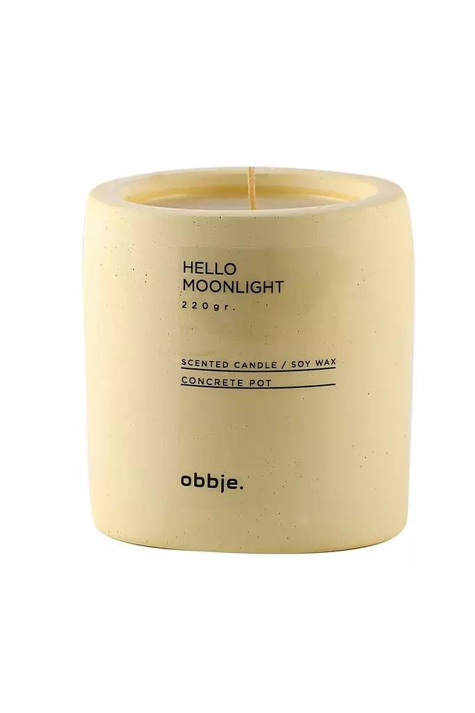 Doftljus Aberto Design Moonlight Verti Gul Betong Vanilj Marsmallow 8,5x9 cm - Ljus och lyktor - 8684282969013 - 1