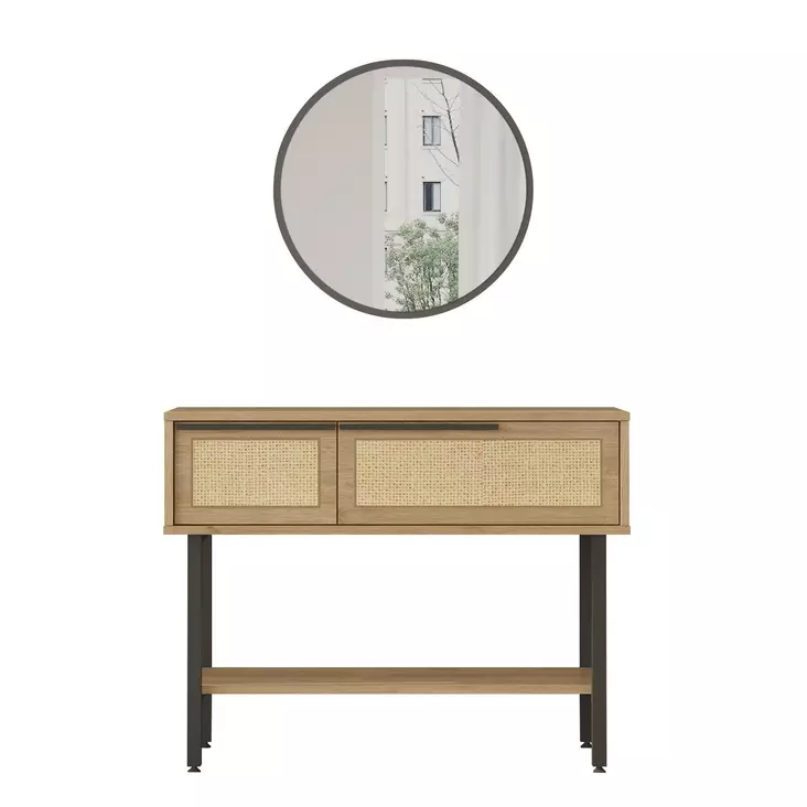Sideboard Hanah Home On12-Su Valnöt Ek Spånskiva 100x76x29,5 cm - Sidobord och extrabord - 8684282369523 - 1