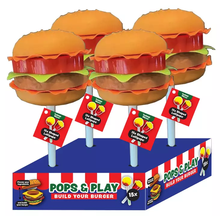 XL hamburgarklubba med 10 klubbor 12 g - Godis - 8713305821783 - 1