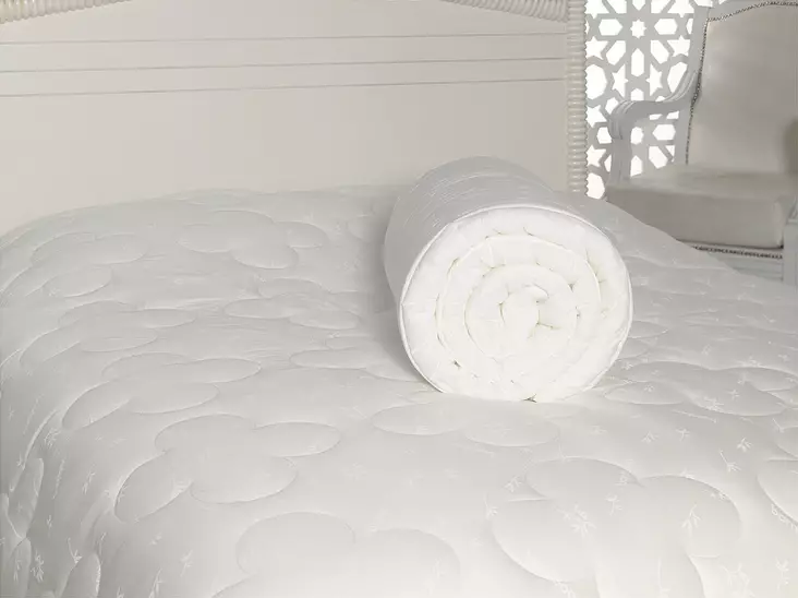 Enkeltäcke, vitt, 155 x 215 cm, bekvämt, varmt, lättskött - Överkast och plädar - 8681875071603 - 1