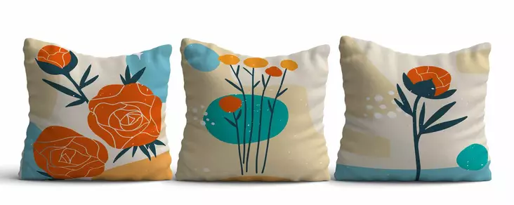 Kuddfodral Set Aberto Design Asr_plw25 Flerfärgad Polybomull 43x43 cm - Prydnadskuddar - 8684283661183 - 1