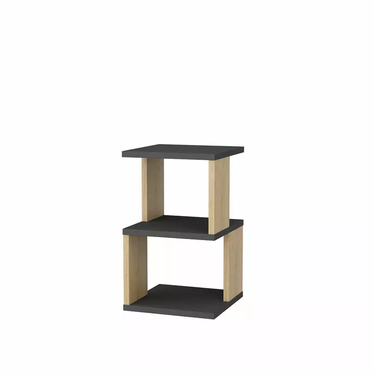 Sängbord Hanah Home Carter Antracit Ek Spånskiva 29,6x29,6x49,4 cm - Nattduksbord - 8683743120253 - 1