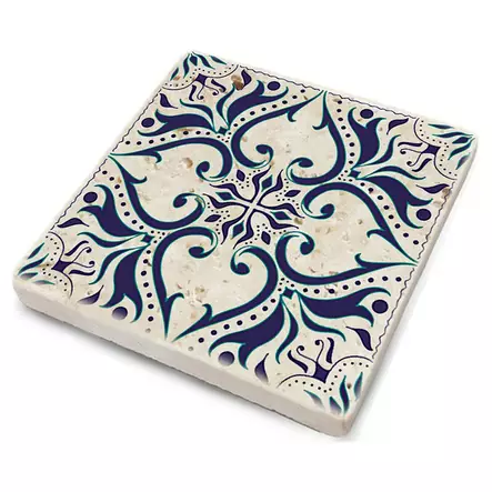 Glasunderlägg Hermia Flerfärgad Naturlig Sten 4 Delar - Dukar och tabletter - 8682870014084 - 2