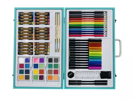 Taiteilijasalkku puinen 82-osainen - Konstnärsportföljer - 6438014268644 - 1