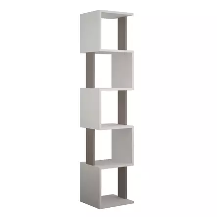 Bokhylla, ljus mocca, 35 cm x 161 cm x 30 cm, modern, utrymmesbesparande, justerbar - Hylla och klädhängare - 8681875324174 - 2