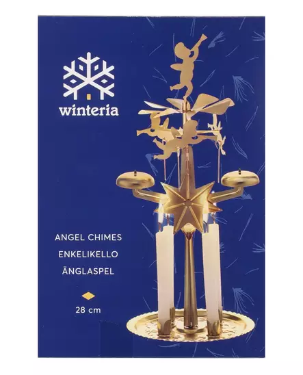 Enkelikello 28 cm kulta - Juldekorationer och textilier - 6410410107604 - 2