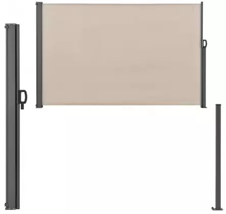 Green Land 1,6x3m 180g beige sivumarkiisi - Parasoller och markiser - 6438014271774 - 2