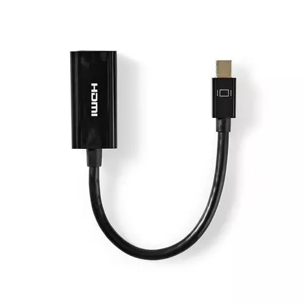 Mini Displayport-kabel | DisplayPort 1.2 | Mini DisplayPort Hane | HDMI Utgång | 21.6 Gbps | Nickelplaterad | 0.20 m | Rund | PVC | Svart | Tag - Dator och nätverk - 5412810324804 - 1