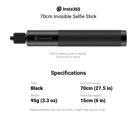 ONE R Selfie stick 70cm - Actionkameror och tillbehör - 6970357851744 - 1