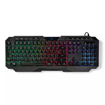 Trådat Gaming Tagentbord | USB Type-A | Membrantangenter | LED | AZERTY | FR Layout | USB ström | Strömkabel längd: 1.30 m | Multimedia - Spelprodukter - 5412810413034 - 1