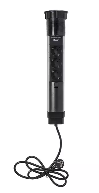 Airam\Pistorasia pop-up 3 os + 2 usb 1,4 m - Eluttag och strömbrytare - 6435200259554 - 1