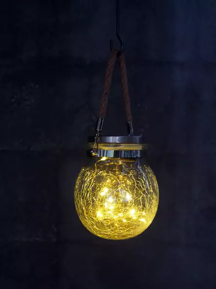 Solarvalo roikkuva lasipallo s=C3=A4r=C3=B6 Tarmo - Solcellslampor - 6410416040684 - 2