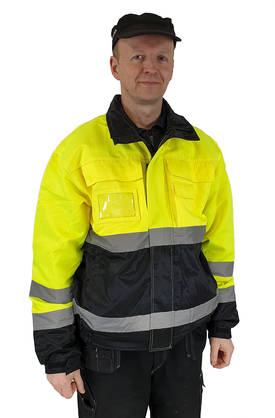 Varotakki kelta/musta vuorillinen pääkuva  - Arbetsrockar och huvtröjor - 0283080080234 - 2