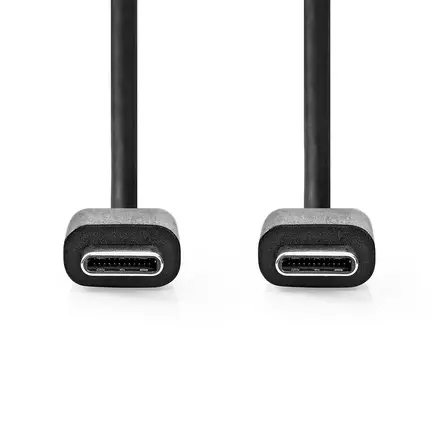 USB-kabel | USB 2.0 | USB-C Hane | USB-C Hane | 60 W | 480 Mbps | Nickelplaterad | 2.00 m | Rund | PVC | Svart | Label - Mobiltelefoner - 5412810481194 - 10