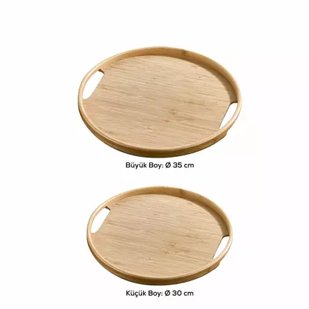 Bricka Set Hermia Flerfärgad Bambuträ 2 Delar - Serveringsfat - 8684283915354 - 1