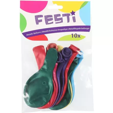Ilmapallo metallinhohto 10kpl - Ballonger och tillbehör - 6410416264134 - 1