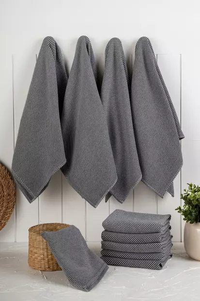 Kökshandduksset (10 st), antracit, 43 x 76 cm, tålig, absorberande, stilren - Kökstextilier - 8684283207374 - 1