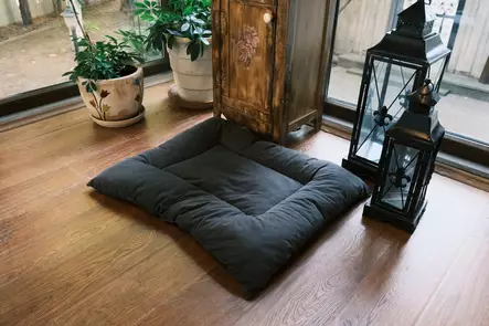 Husbädd Hanah Home Yui Antracit Fiber 60x7x80 cm - Kattbäddar - 8683742109884 - 1