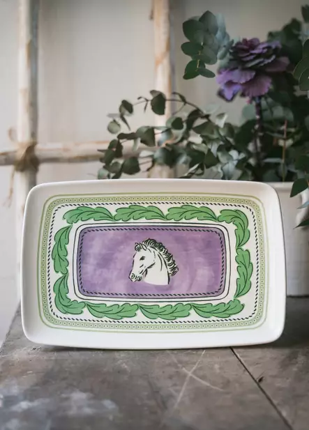 Uppläggningsfat Hermia Lila Keramik 34x25 cm - Tallrikar - 8684283617074 - 2