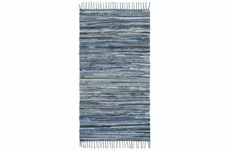 Ragmatta Farsku 80x200 cm i denimtyg, 4Living, handtvätt 30° - Små mattor och gångmattor - 6410416429014 - 1