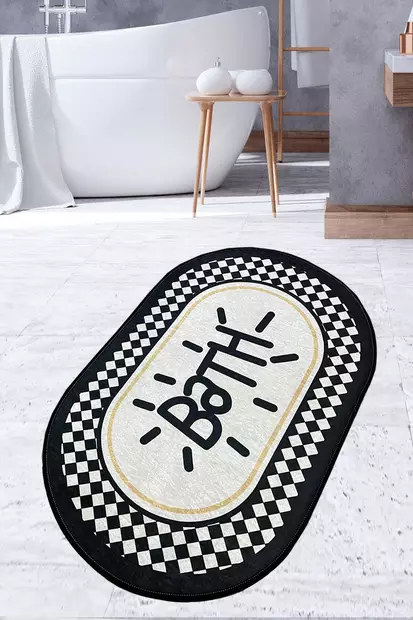 Badrumsmatta Mijölnir Flerfärgad 100% Polyester Antibakteriell Halkfri 70x120 cm - Badrumsmattor och våtrumsmattor - 8683342965224 - 2