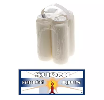 Oljeljus 4 st vit - Ljus och lyktor - 6410412977304 - 1